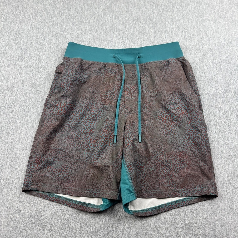 Lululemon Shorts Mens Small Brown Blue T.H.E. Linerless 7" Lightweight Train Gym